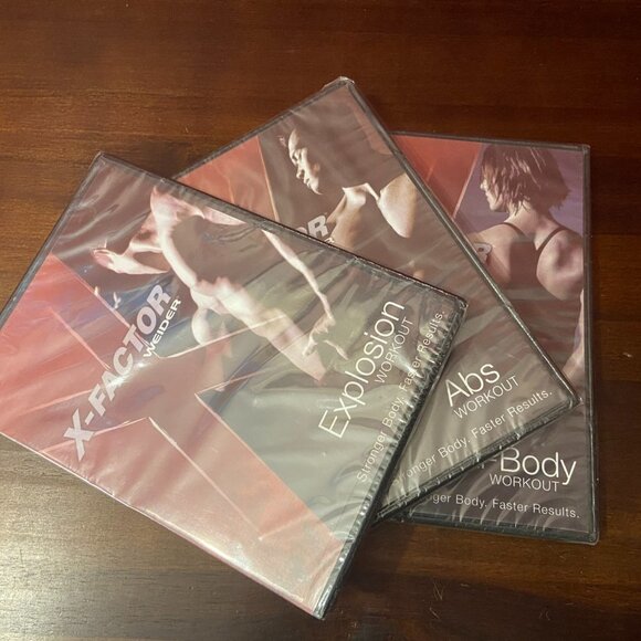 ⭐4 FOR $20⭐ Set of 3 Weider X-Factor Explosion, Abs, Total Body Workout DVDs - Picture 3 of 3